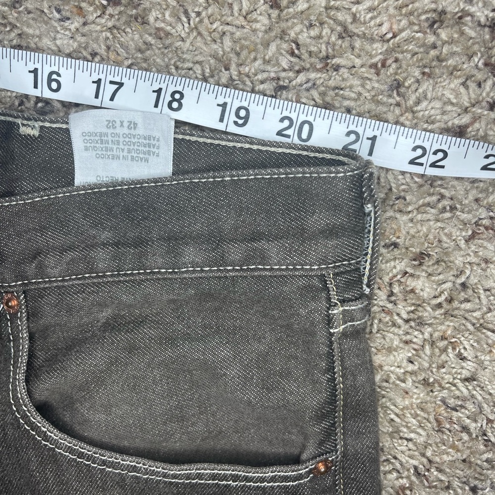 Levis 501XX Mens Dark Wash Regular Straight Button Fly Jeans 42x32 - Picture 6 of 9